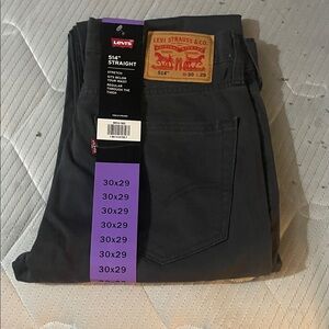 Levi's Men's Charcoal 514 Straight Jeans